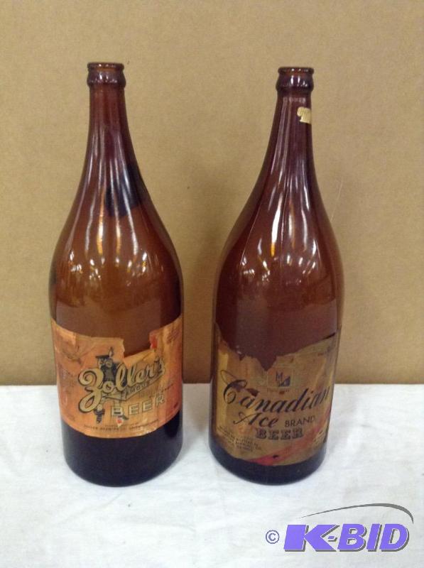Vintage Zollers & Canadian Ace Beer Bottles