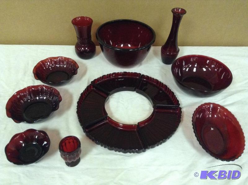 True Ruby Red Dishes & Vases