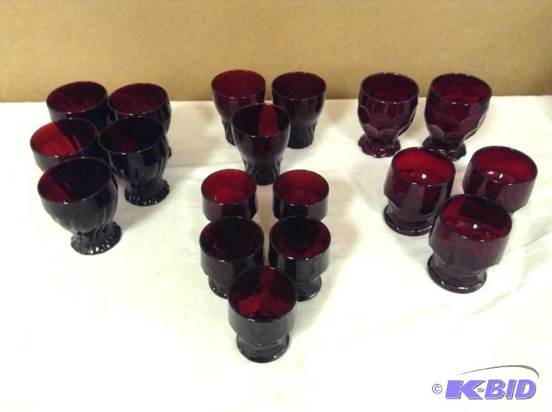 Vintage True Ruby Red Glasses