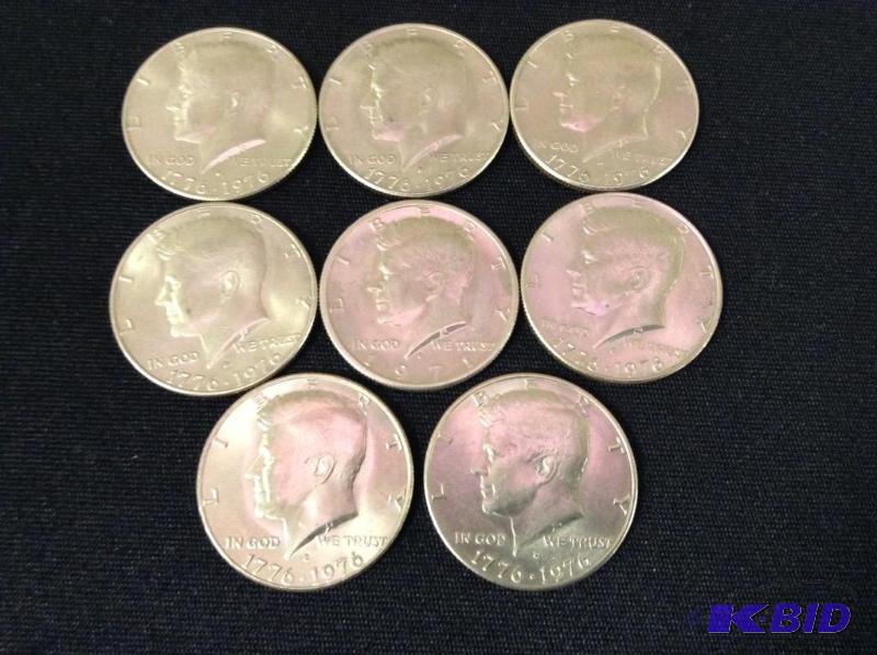 8 Kennedy Half Dollars