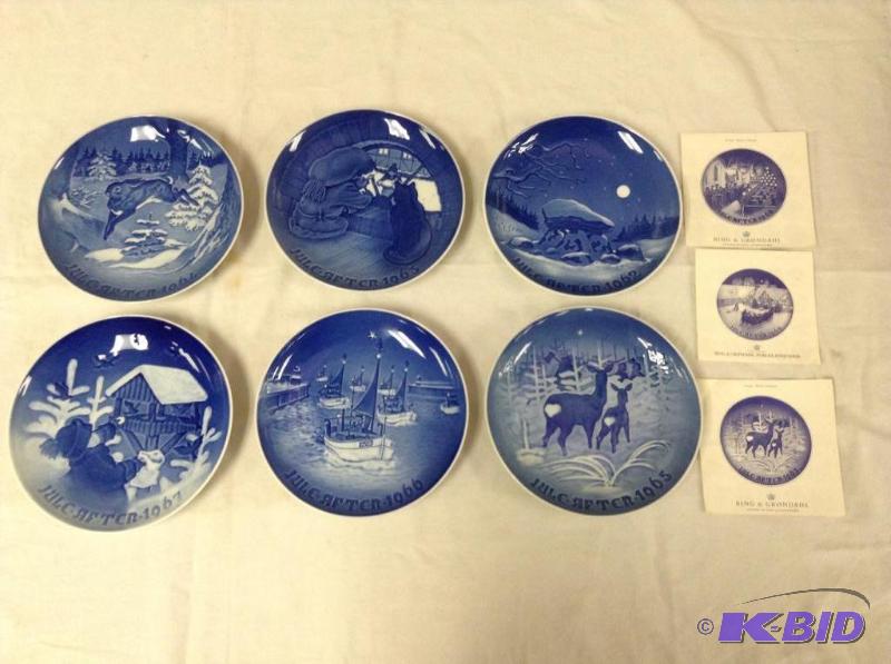 6 B & G Denmark Collector Plates - 1960s