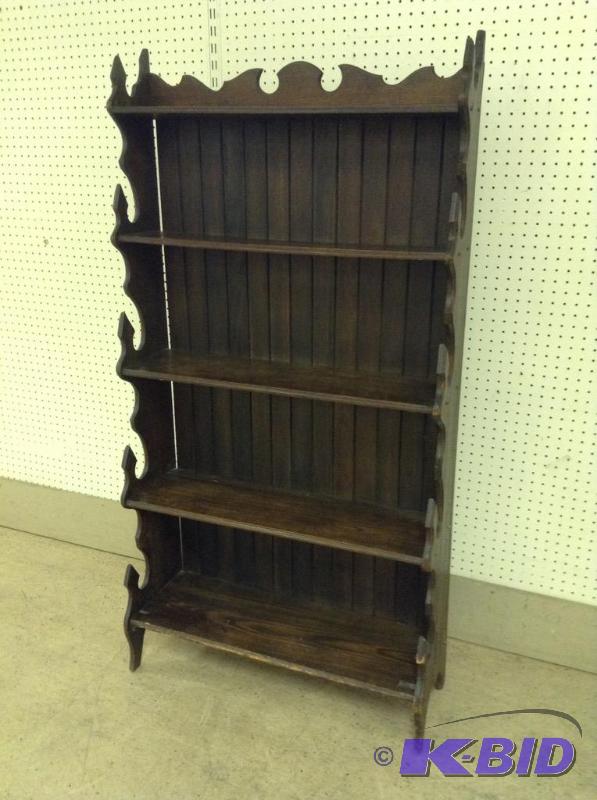 Ornate Five Shelf Bookshelf