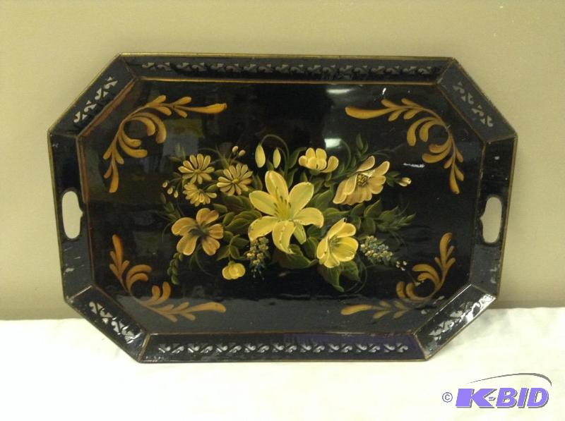 Vintage Enamel Serving Tray