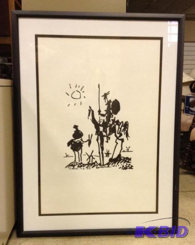 lot 112 image: Picassos Don Quixote Large Framed Print
