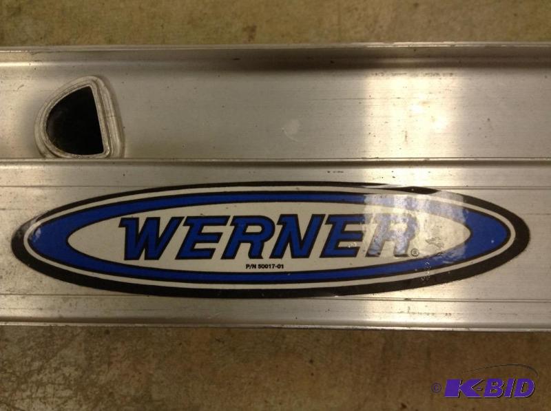 lot 117 image: Werner 17ft. Aluminum Extension Ladder