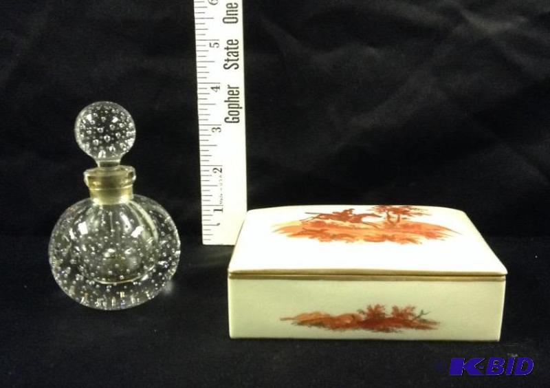 lot 51 image: Czech Perfume & Ceramic Dresden Box