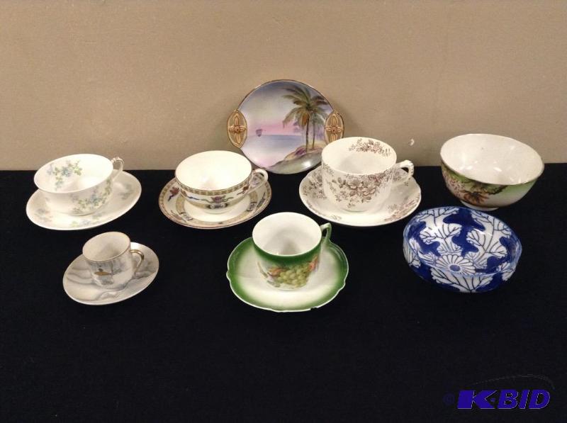lot 64 image: Collection Teacups and Saucers & Bowls - Haviland Limoge, Noritake 