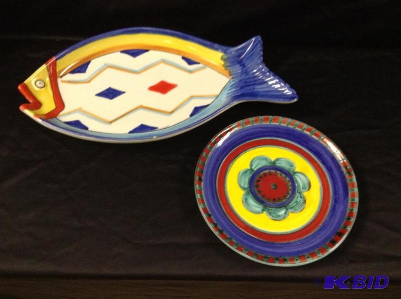 lot 70 image: Colorful Platters