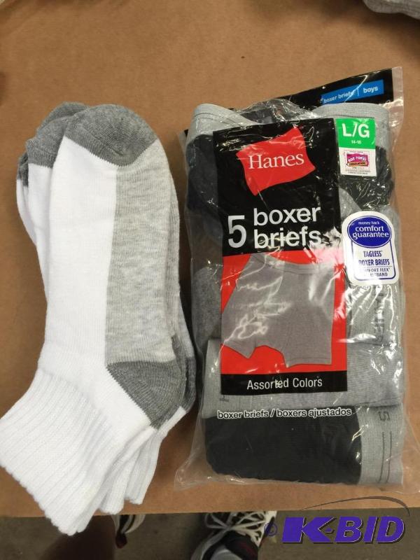 lot 22 image: Youth socks and boxers