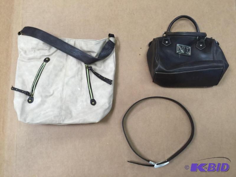 lot 27 image: Two purses 1 leather belt size 34