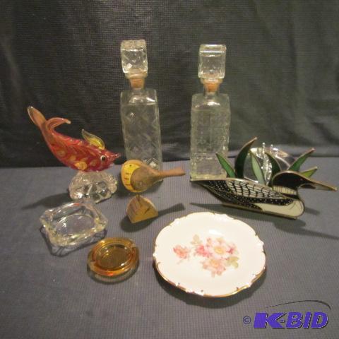 Decanters, Ash Trays