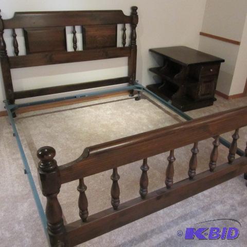 Bed Frame, Bookcase End Table