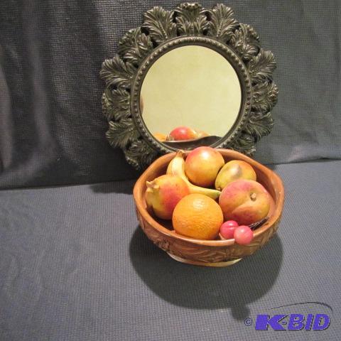 Fruit, Wooden Bowl, Mirror