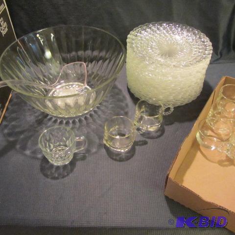 Punch Bowl, Plates, Cups