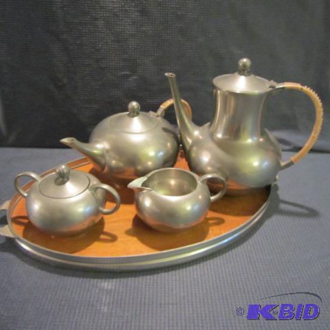 Pewter Coffee  Tea Set