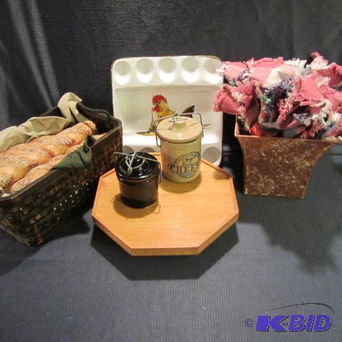 Napkins, Egg Plate, Turntable