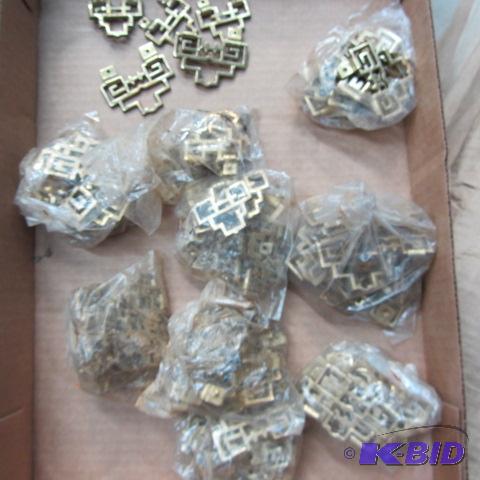 lot 105 image: Brass Finished Cabinet Hardware