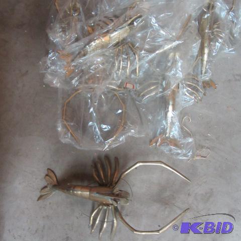 lot 110 image: Brass Lobsters