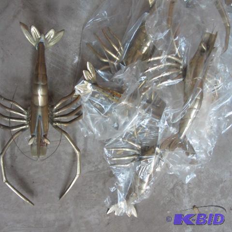 lot 111 image: Brass Lobsters