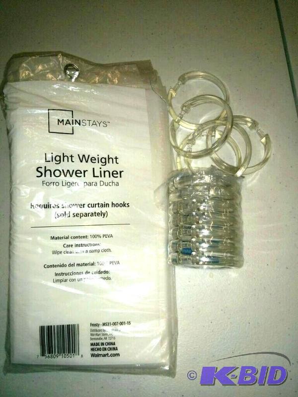 Shower Curtain Liner f 12 Shower Curtain Rings