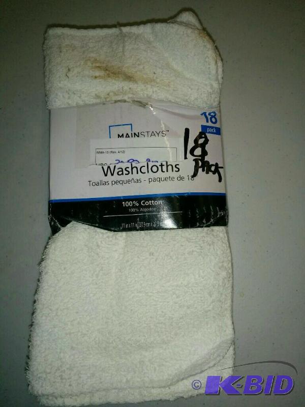 18 Pack White Washcloth