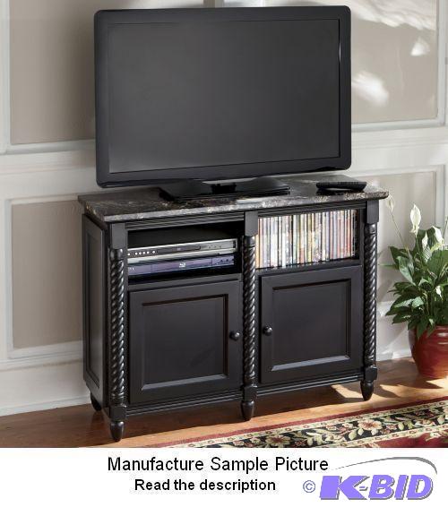 Faux Marble Top TV Stand Exclusive - A sleek,...