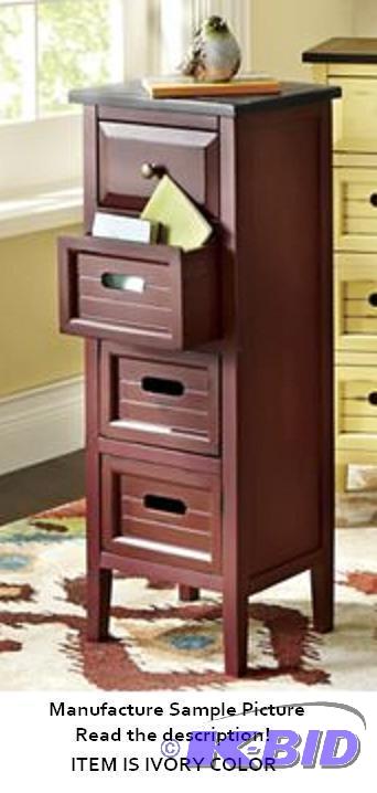 Four Drawer Rustic Cabinet - Ivory -&nbspStr...