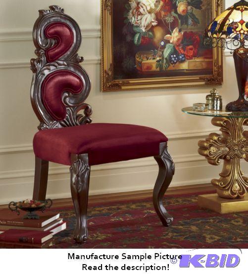 Red Velvet Swirl Chair - Elegant chair has a ...
