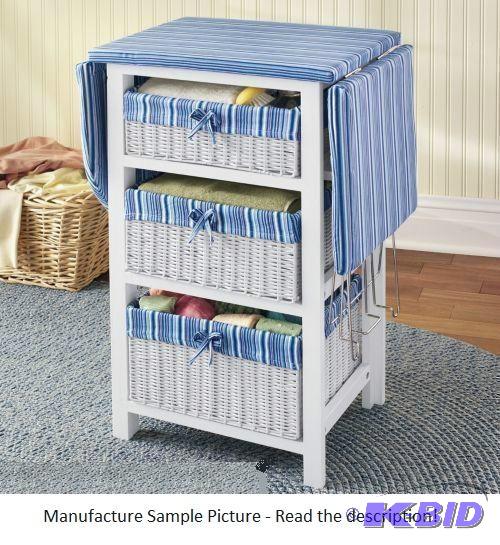 Blue and White Striped Woven Ironing Board Ca...
