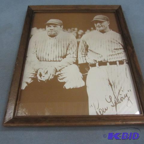 lot 120 image: Babe Ruth & Lou Gehrig