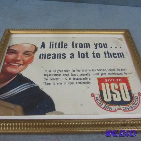 lot 138 image: USO Poster, MN Gopher Football