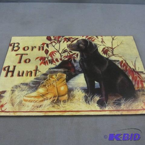 lot 142 image: Born to Hunt Puppy Plaque