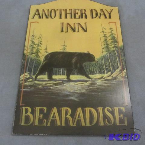 lot 144 image: Bear Wooden Plaque