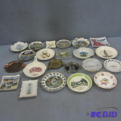 lot 196 image: Souvenir Plates, Ashtrays