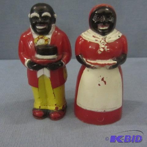 lot 204 image: Black Americana Salt & Pepper