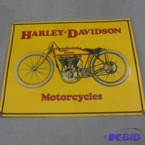 lot 5 image: Harley Tin Sign