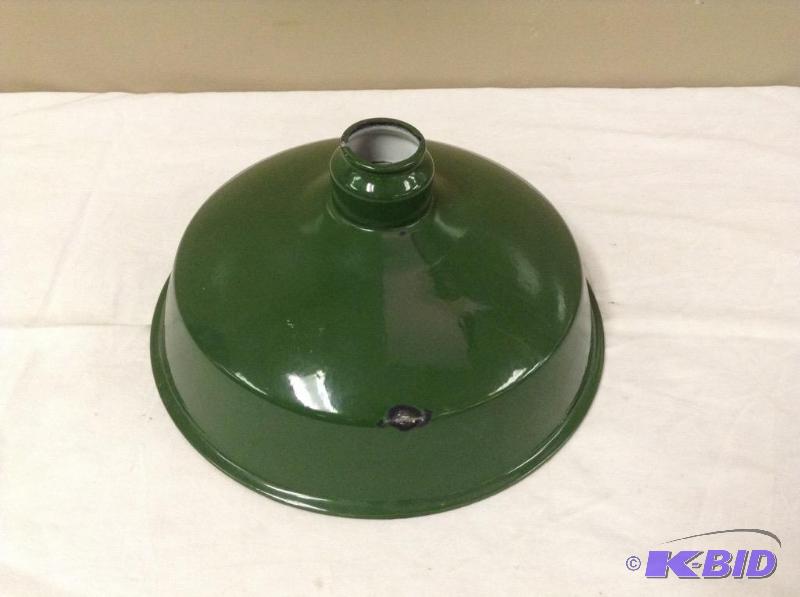 lot 41 image: Green Enamel Industrial Light Cover