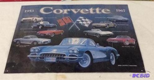 lot 48 image: 1953-1967 Corvette Metal Wall Sign