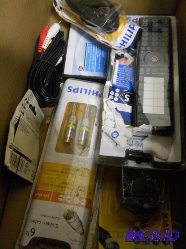 lot 42 image: Box of TV Cables and Stuff