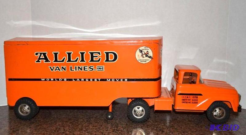lot 39 image: 1950s to 1960s Vintage Tonka Allied Van Lin...