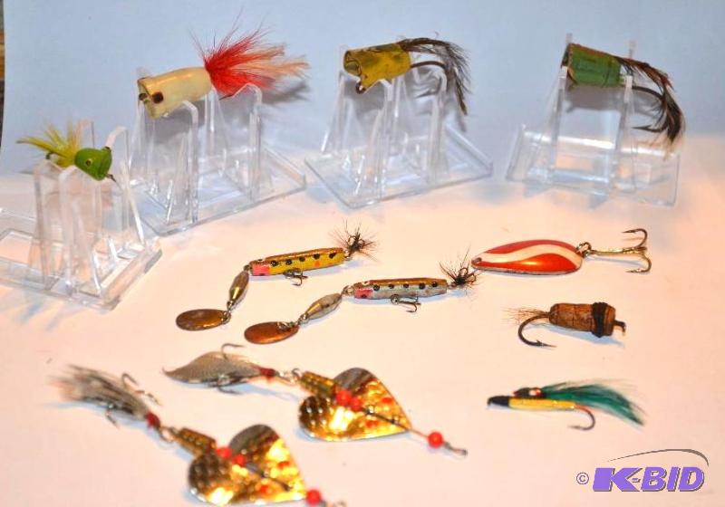 lot 69 image: 11 Rare Antique Fly Lures Herters&nbspDevon...