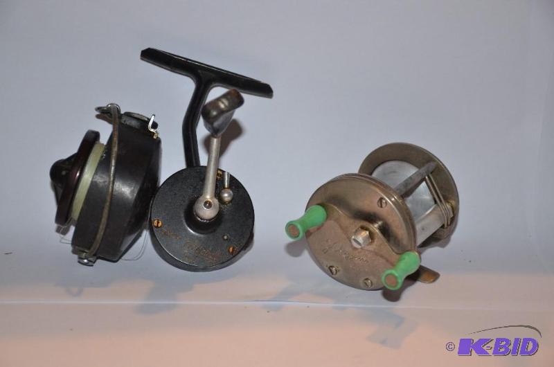 lot 72 image: 2 Vintage reels   1 Garcia Mitchell made in ...