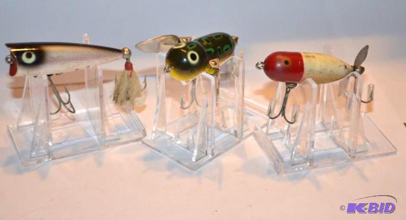 lot 73 image: Heddon Tiny Chugger Heddon Tiny Crazy Crawle...