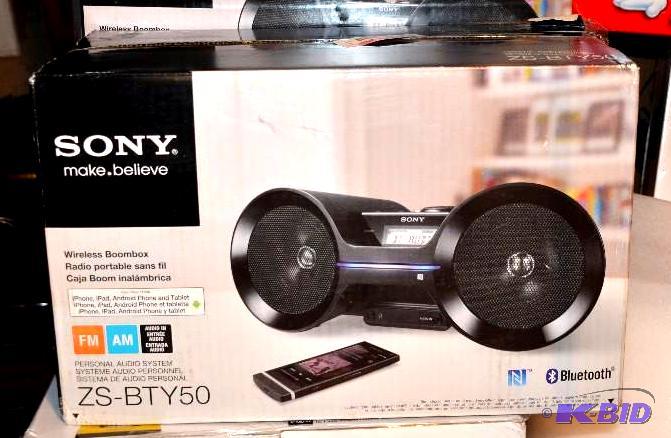 lot 80 image: Brand New Sony Bluetooth Wireless Boombox - Z...