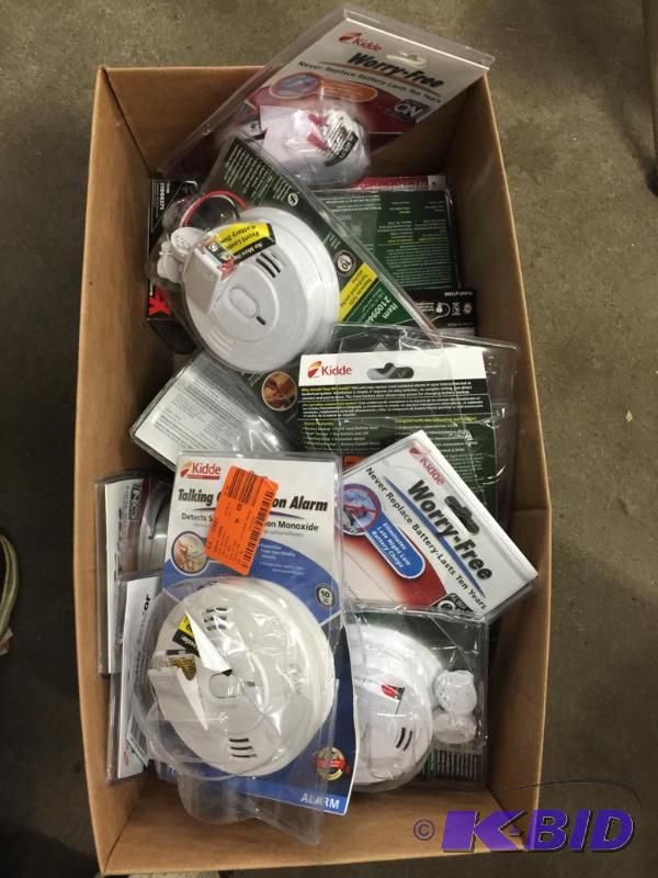 Large box of smoke detectors