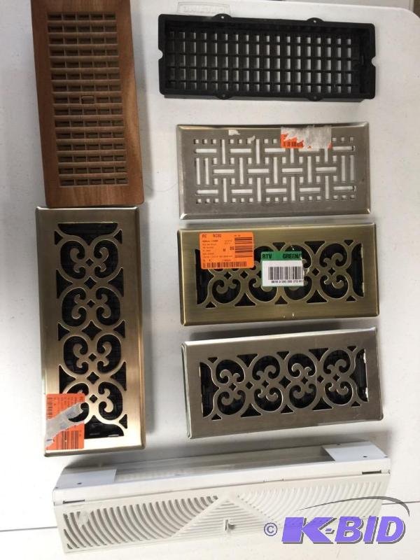 Seven heat register covers