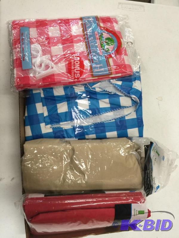 4 assorted vinyl tablecloths