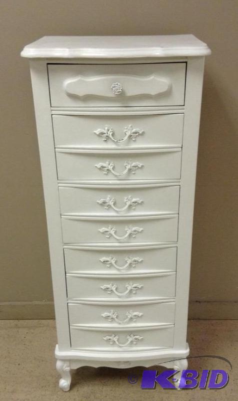 lot 14 image: White Provincial Lingerie Dresser
