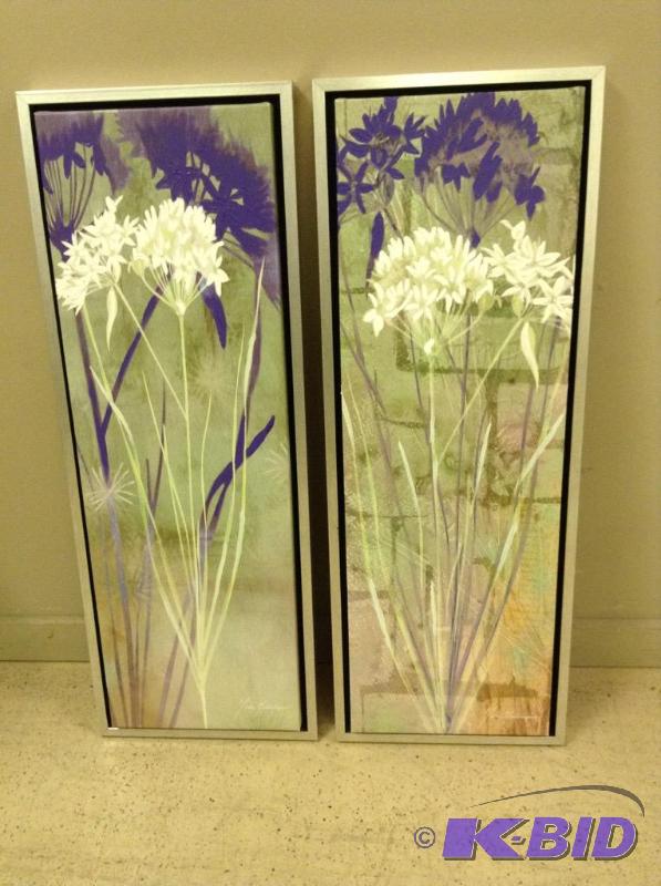 lot 24 image: Pair Framed Marie Frederique Meadow Mist III Paintings