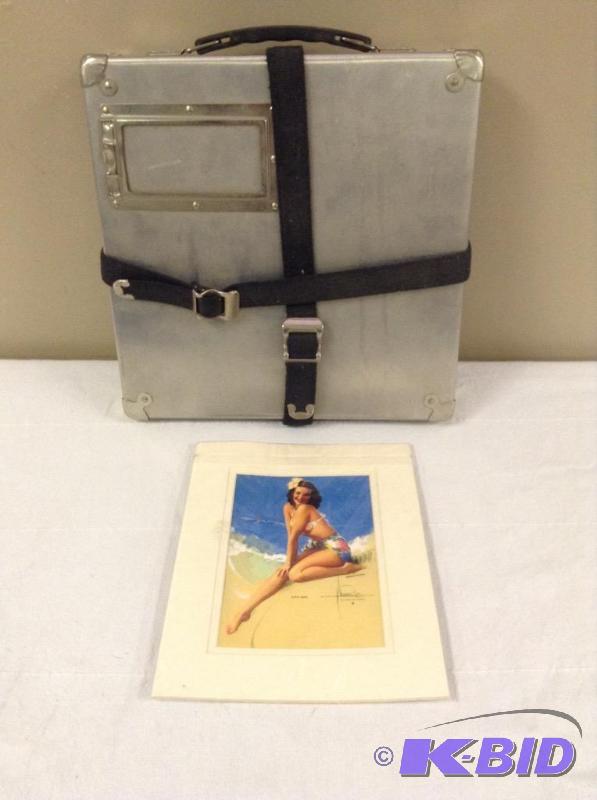 lot 115 image: Film Reel Case & Pin Up Print